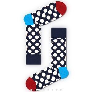 NWT Happy Socks Men's Polka Dot Crew Socks - Black and Light Blue ⛄️